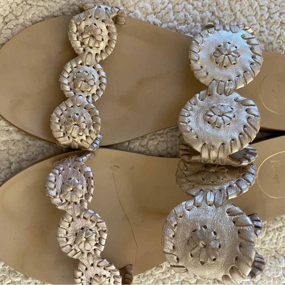 FINAL PRICE Jack Rogers Gold Sandals - Picture 4 of 6